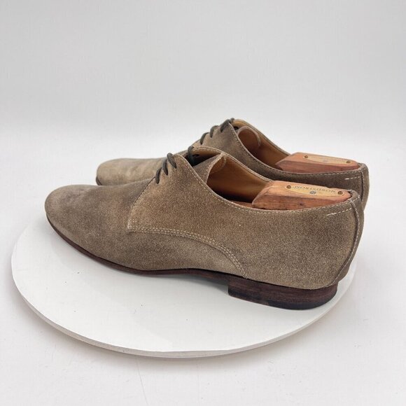 To Boot New York Adam Derrick Men Size 9 Brown Suede Plain Toe Derby Dress Shoes - Picture 7 of 15